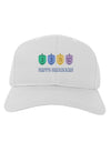 Happy Hanukkah Dreidels Adult Baseball Cap Hat-Baseball Cap-TooLoud-White-One Size-Davson Sales