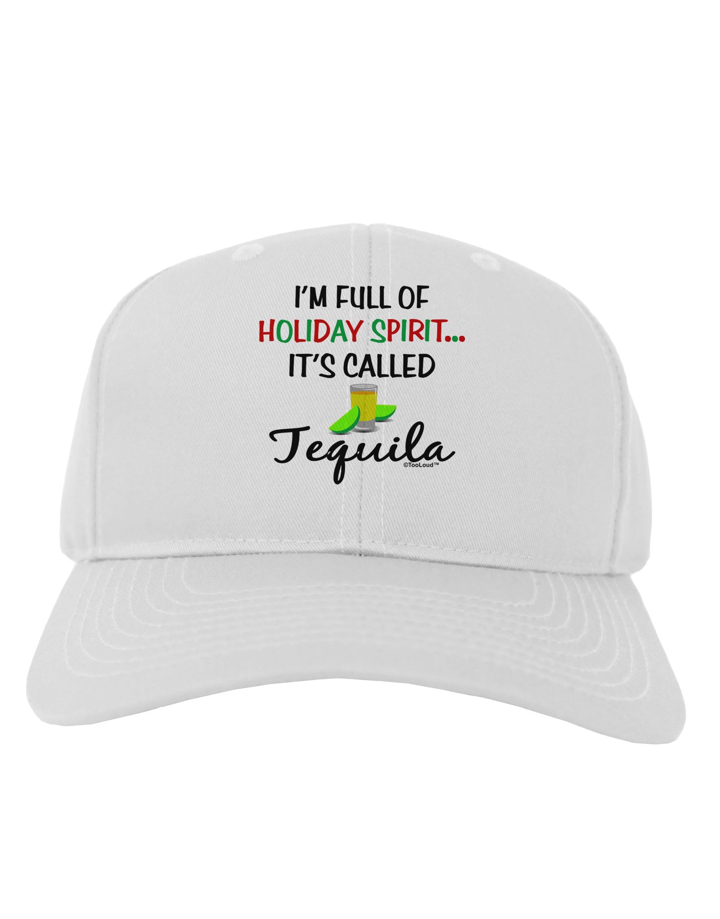 Holiday Spirit - Tequila Adult Baseball Cap Hat-Baseball Cap-TooLoud-White-One Size-Davson Sales