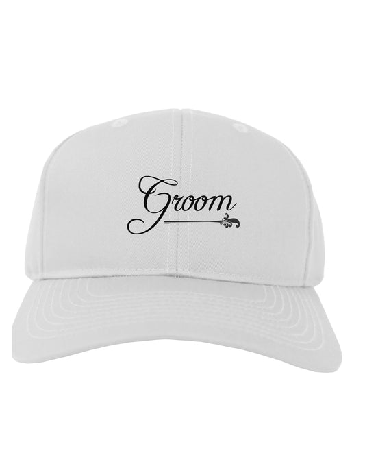 TooLoud Groom Adult Baseball Cap Hat-Baseball Cap-TooLoud-White-One-Size-Fits-Most-Davson Sales