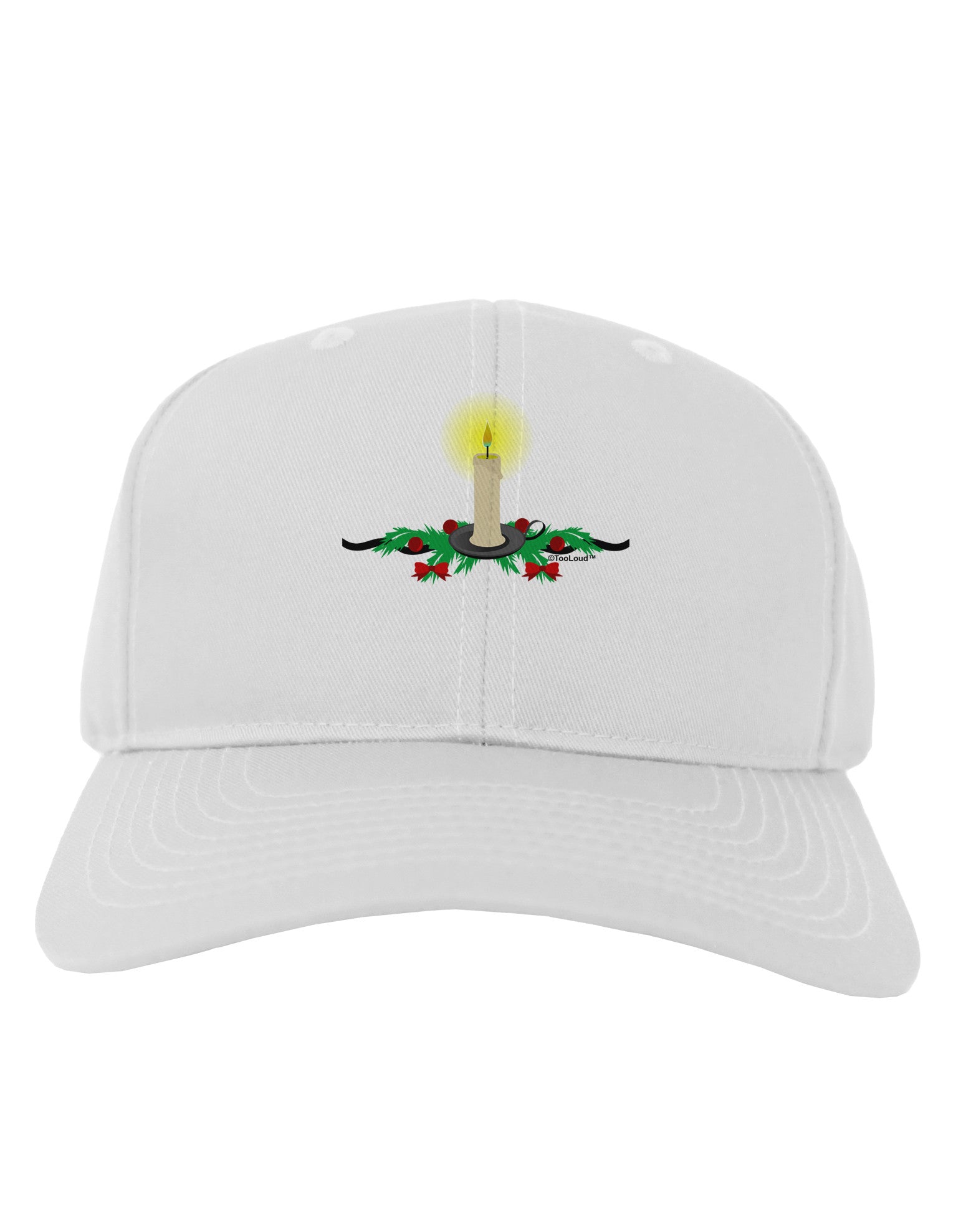 Chirstmas Candle Adult Baseball Cap Hat-Baseball Cap-TooLoud-White-One Size-Davson Sales