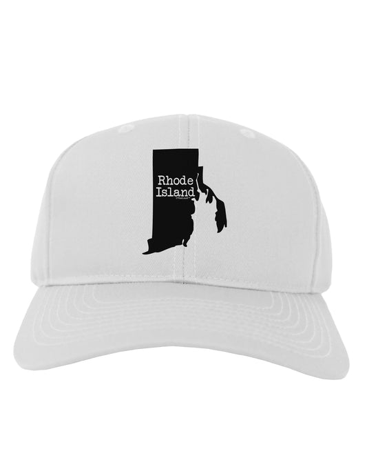 Rhode Island - United States Shape Adult Baseball Cap Hat by TooLoud-Baseball Cap-TooLoud-White-One Size-Davson Sales