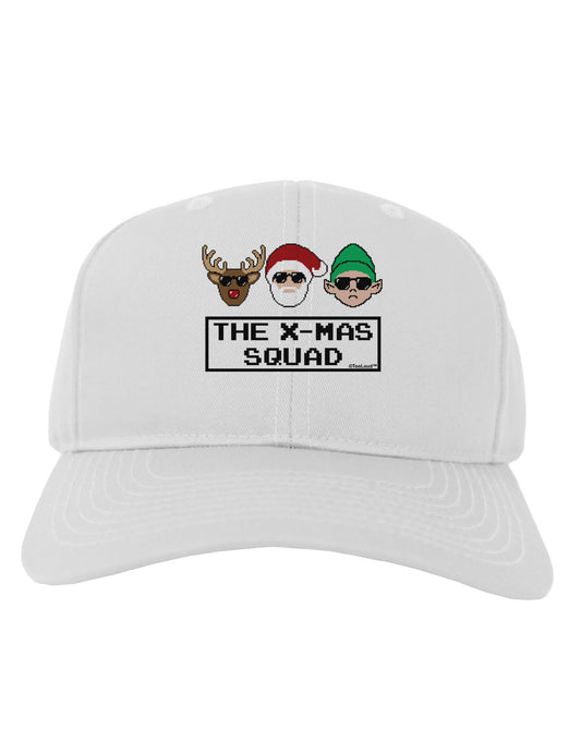 The X-mas Squad Text Adult Baseball Cap Hat-Baseball Cap-TooLoud-White-One Size-Davson Sales