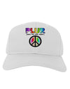 PLUR Rainbow Adult Baseball Cap Hat-Baseball Cap-TooLoud-White-One Size-Davson Sales