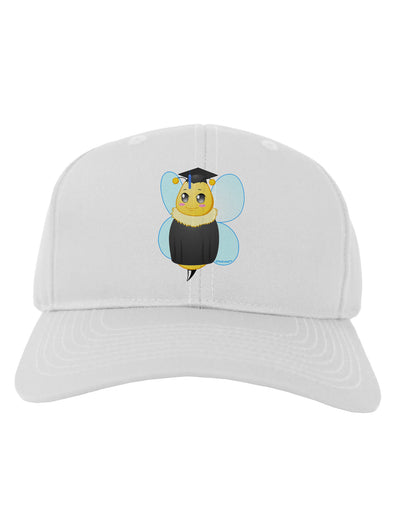 Graduation Bee Adult Baseball Cap Hat-Baseball Cap-TooLoud-White-One Size-Davson Sales