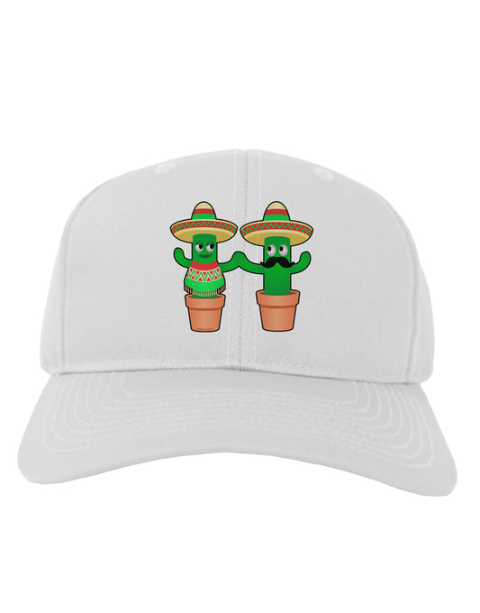 Fiesta Cactus Couple Adult Baseball Cap Hat-Baseball Cap-TooLoud-White-One Size-Davson Sales