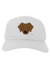 Cute Chocolate Labrador Retriever Dog Adult Baseball Cap Hat by TooLoud-Baseball Cap-TooLoud-White-One Size-Davson Sales