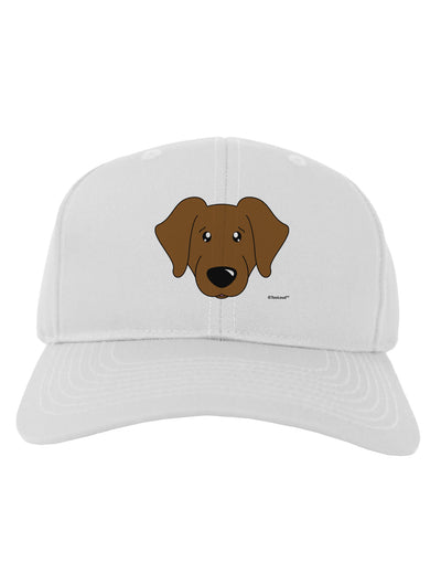 Cute Chocolate Labrador Retriever Dog Adult Baseball Cap Hat by TooLoud-Baseball Cap-TooLoud-White-One Size-Davson Sales
