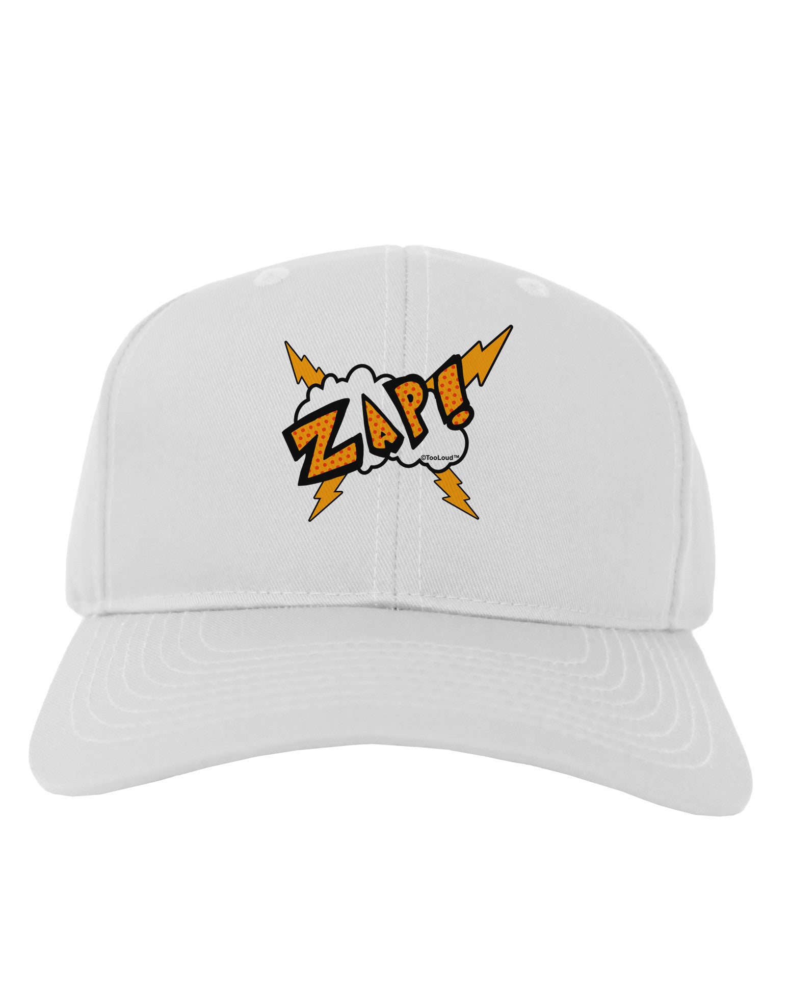 Onomatopoeia ZAP Adult Baseball Cap Hat-Baseball Cap-TooLoud-White-One Size-Davson Sales