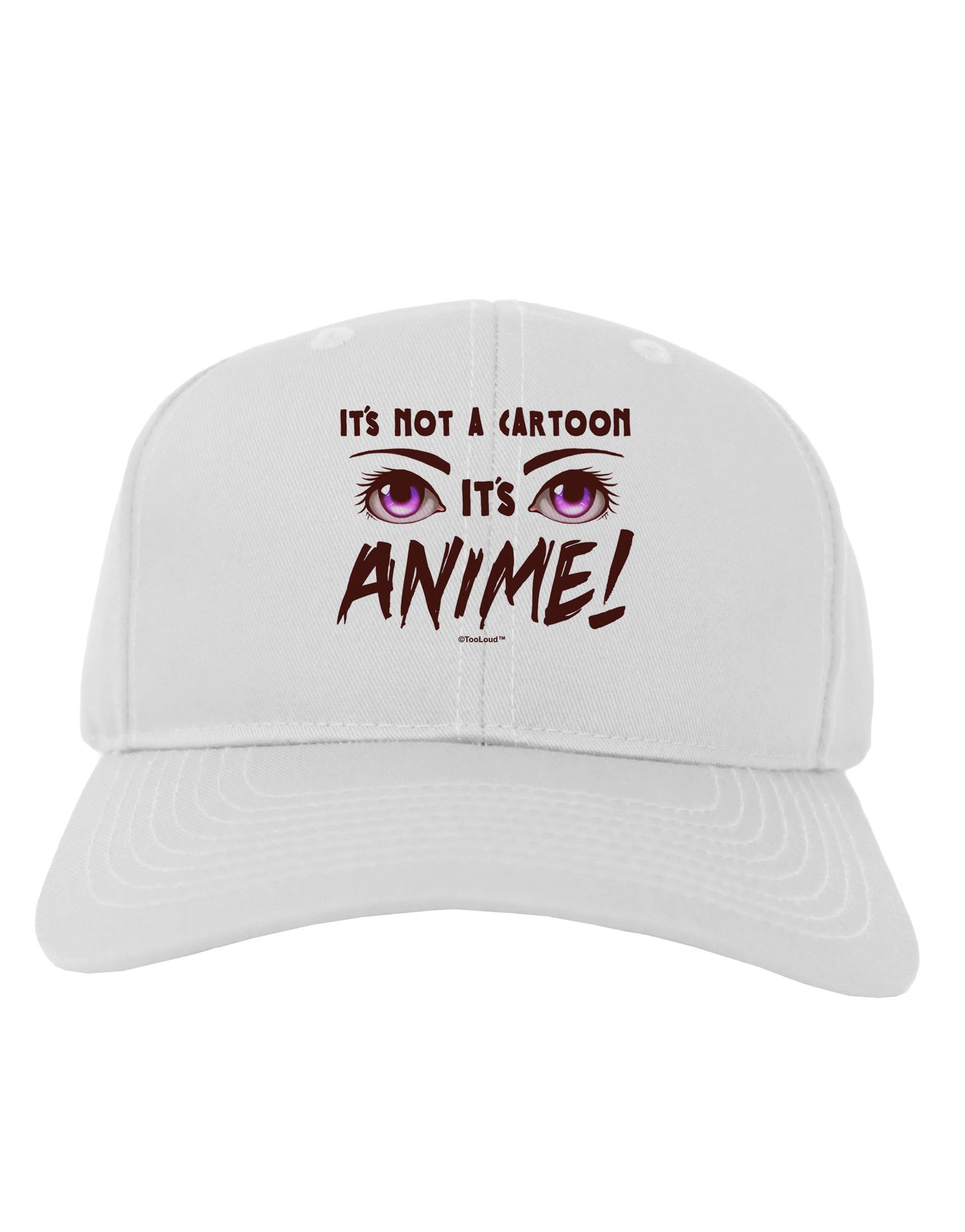 Not A Cartoon Eyes Magenta Adult Baseball Cap Hat-Baseball Cap-TooLoud-White-One Size-Davson Sales