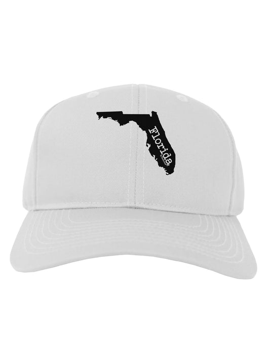 Florida - United States Shape Adult Baseball Cap Hat by TooLoud-Baseball Cap-TooLoud-White-One Size-Davson Sales