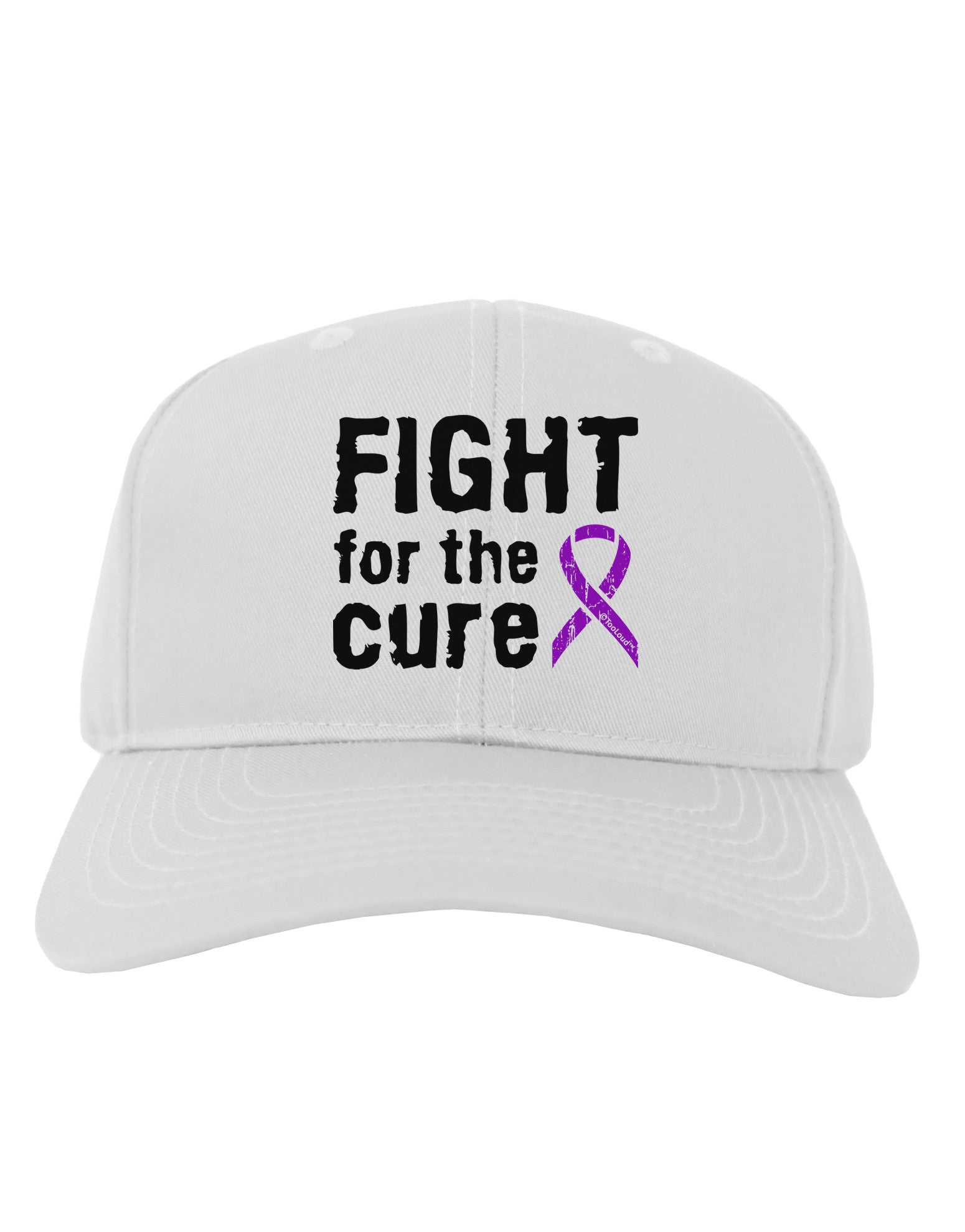 Fight for the Cure - Purple Ribbon Crohn?ÇÖs Disease Adult Baseball Cap Hat-Baseball Cap-TooLoud-White-One Size-Davson Sales