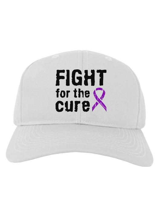 Fight for the Cure - Purple Ribbon Crohn?ÇÖs Disease Adult Baseball Cap Hat-Baseball Cap-TooLoud-White-One Size-Davson Sales