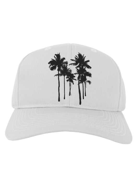 Palm Rows Silhouette Adult Baseball Cap Hat-Baseball Cap-TooLoud-White-One Size-Davson Sales