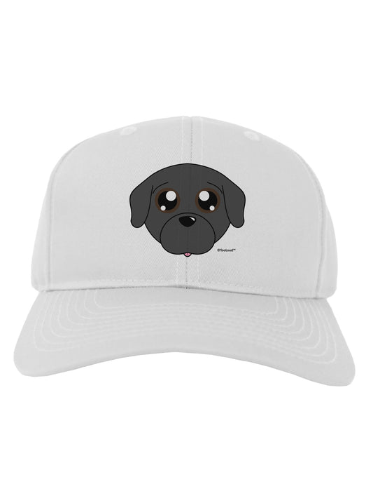 Cute Pug Dog - Black Adult Baseball Cap Hat by TooLoud-Baseball Cap-TooLoud-White-One Size-Davson Sales