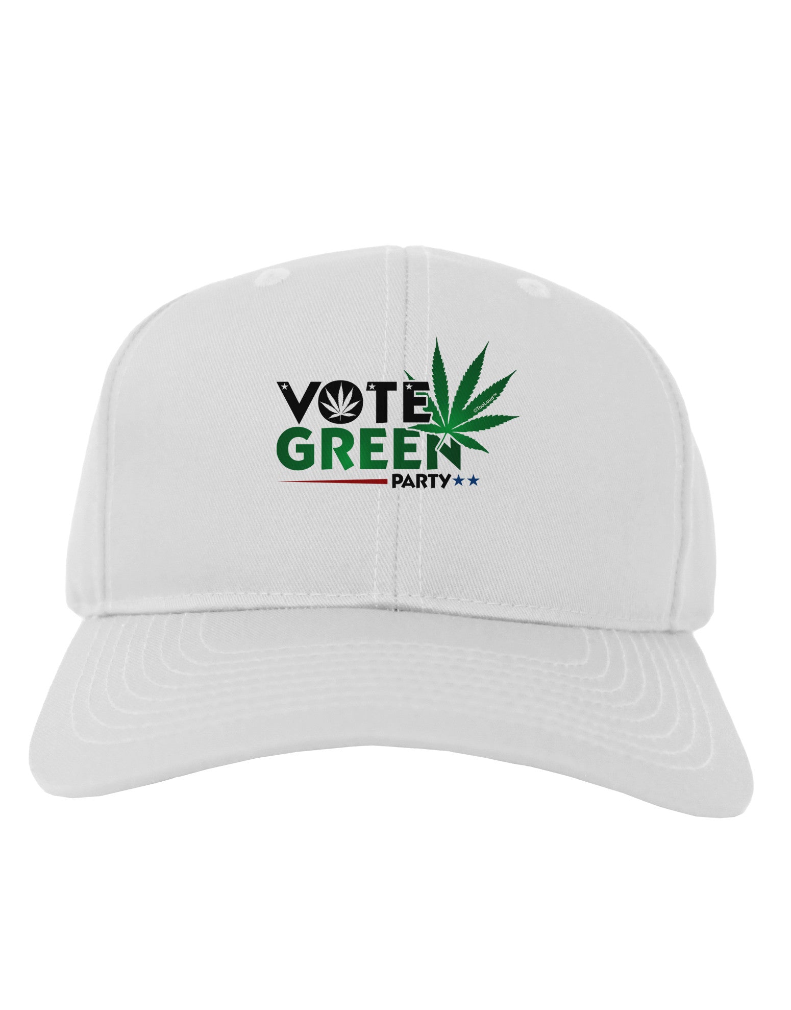 Vote Green Party - Marijuana Adult Baseball Cap Hat-Baseball Cap-TooLoud-White-One Size-Davson Sales