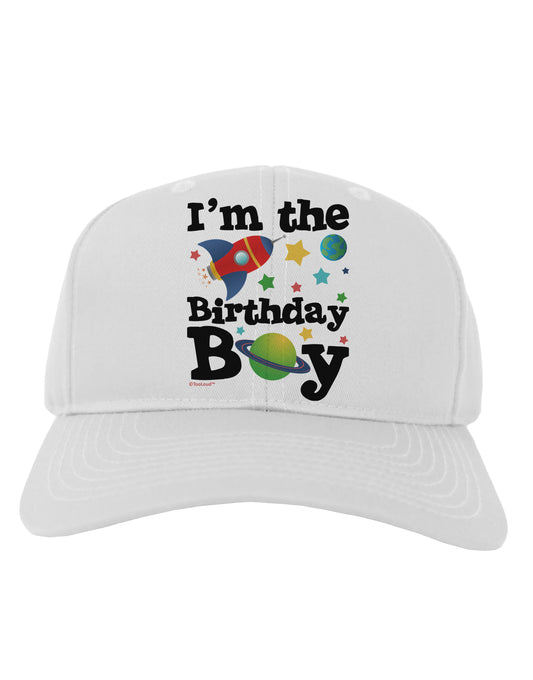 I'm the Birthday Boy - Outer Space Design Adult Baseball Cap Hat by TooLoud-Baseball Cap-TooLoud-White-One Size-Davson Sales