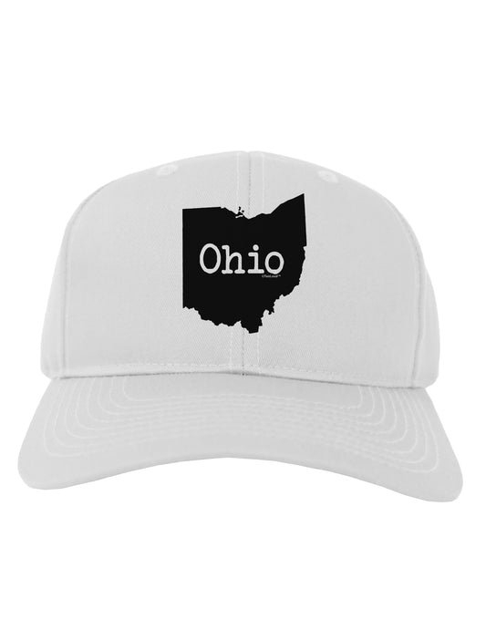 Ohio - United States Shape Adult Baseball Cap Hat by TooLoud-Baseball Cap-TooLoud-White-One Size-Davson Sales