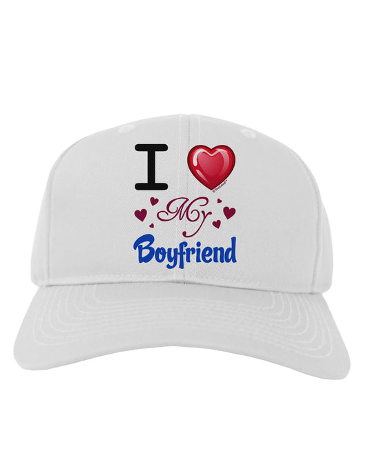 I Love Heart My Boyfriend Adult Baseball Cap Hat-Baseball Cap-TooLoud-White-One Size-Davson Sales