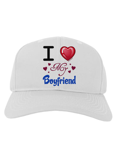 I Love Heart My Boyfriend Adult Baseball Cap Hat-Baseball Cap-TooLoud-White-One Size-Davson Sales