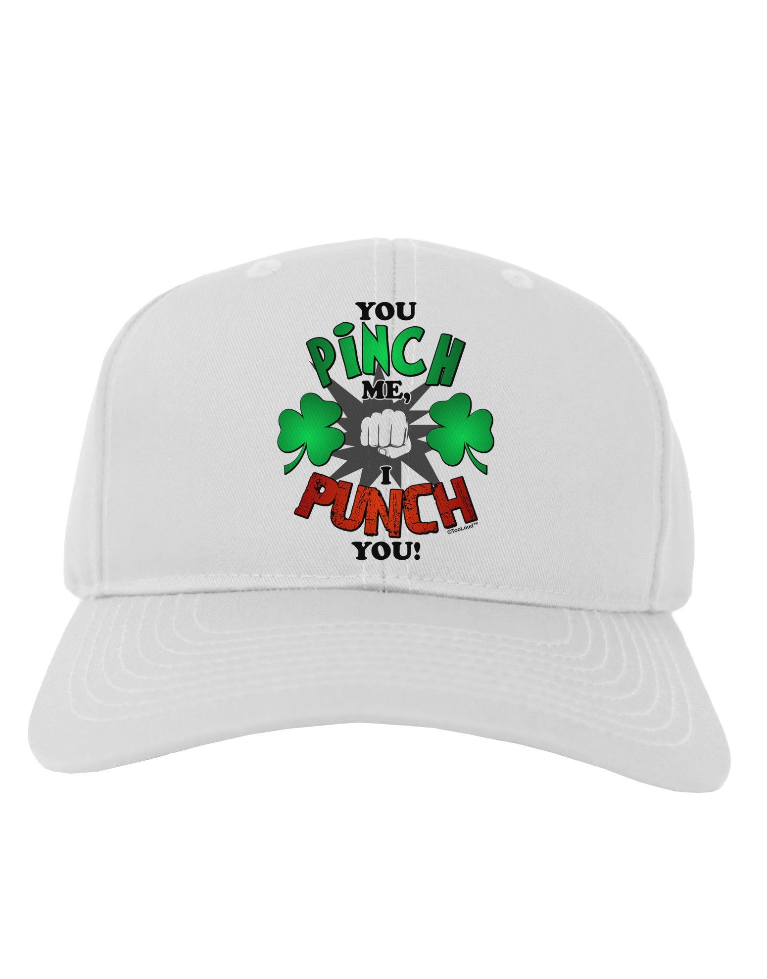 You Pinch Me I Punch You Adult Baseball Cap Hat-Baseball Cap-TooLoud-White-One Size-Davson Sales