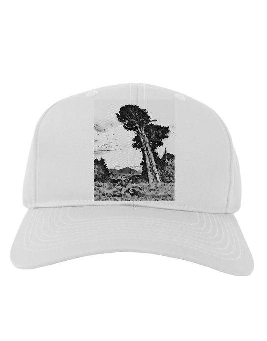 Colorado Landscape Watercolor BW Adult Baseball Cap Hat-Baseball Cap-TooLoud-White-One Size-Davson Sales