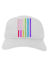 American Pride - Rainbow Flag Adult Baseball Cap Hat-Baseball Cap-TooLoud-White-One Size-Davson Sales
