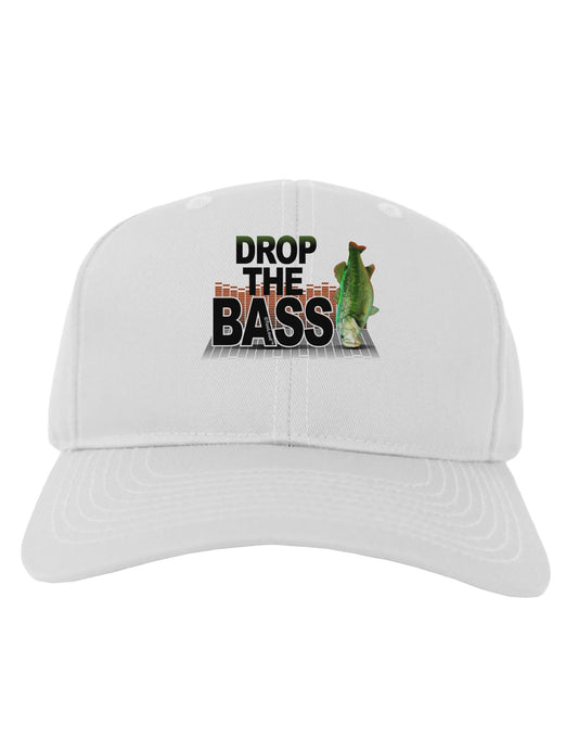 Drop The Bass Fish Adult Baseball Cap Hat-Baseball Cap-TooLoud-White-One Size-Davson Sales