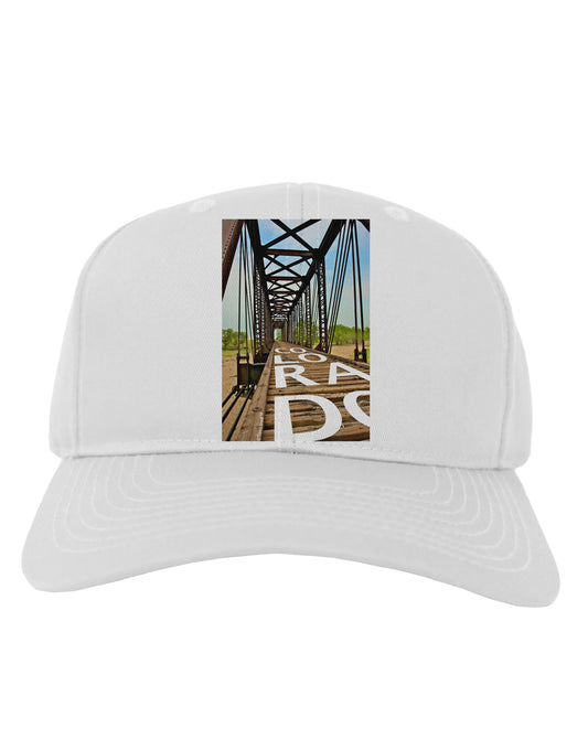 Colorado Bridge Text Adult Baseball Cap Hat-Baseball Cap-TooLoud-White-One Size-Davson Sales