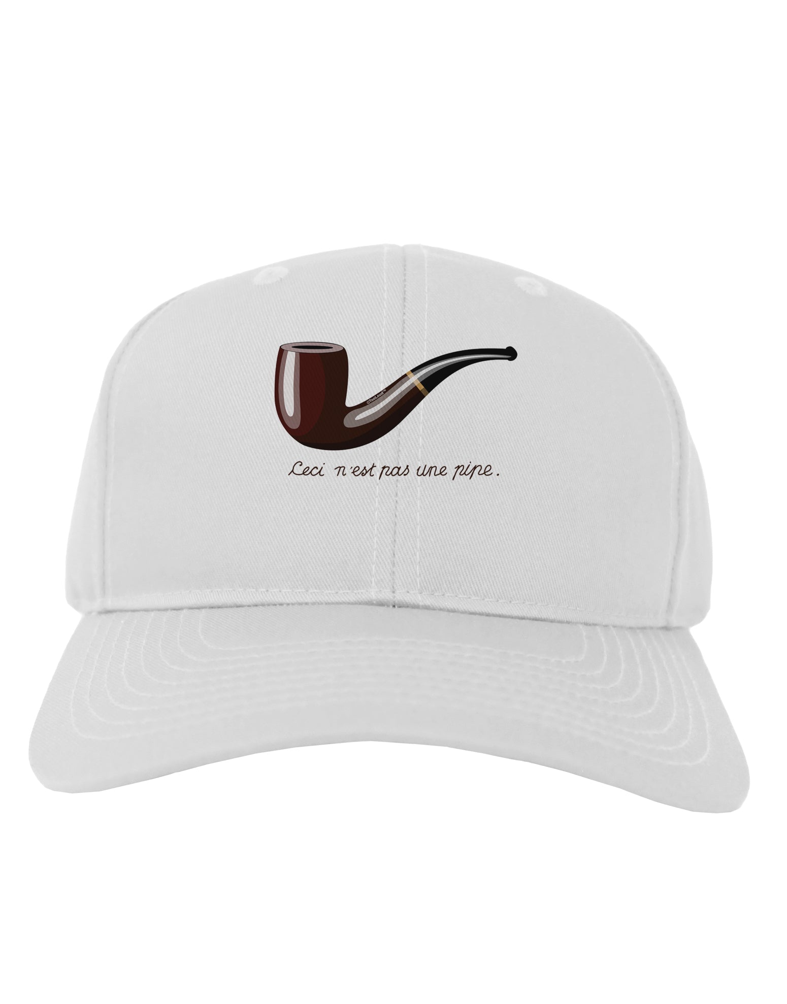 Ceci n'est pas une pipe Adult Baseball Cap Hat-Baseball Cap-TooLoud-White-One Size-Davson Sales