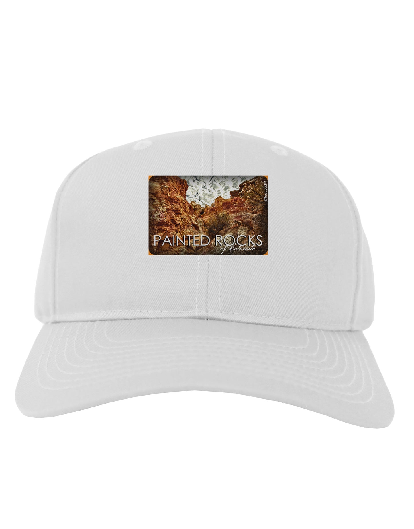 Colorado Painted Rocks Text Adult Baseball Cap Hat-Baseball Cap-TooLoud-White-One Size-Davson Sales