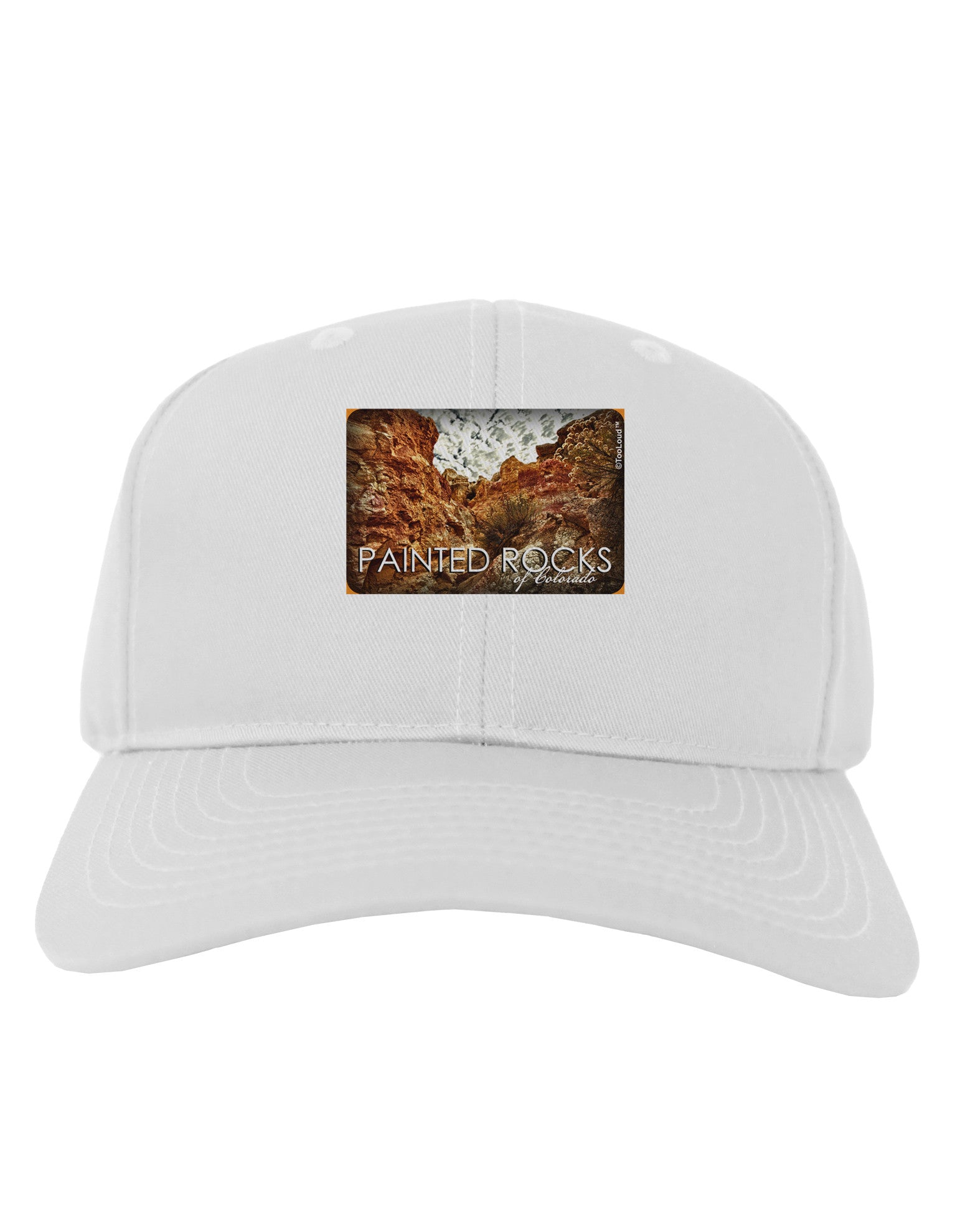 Colorado Painted Rocks Text Adult Baseball Cap Hat-Baseball Cap-TooLoud-White-One Size-Davson Sales
