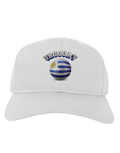 Soccer Ball Flag - Uruguay Adult Baseball Cap Hat-Baseball Cap-TooLoud-White-One Size-Davson Sales