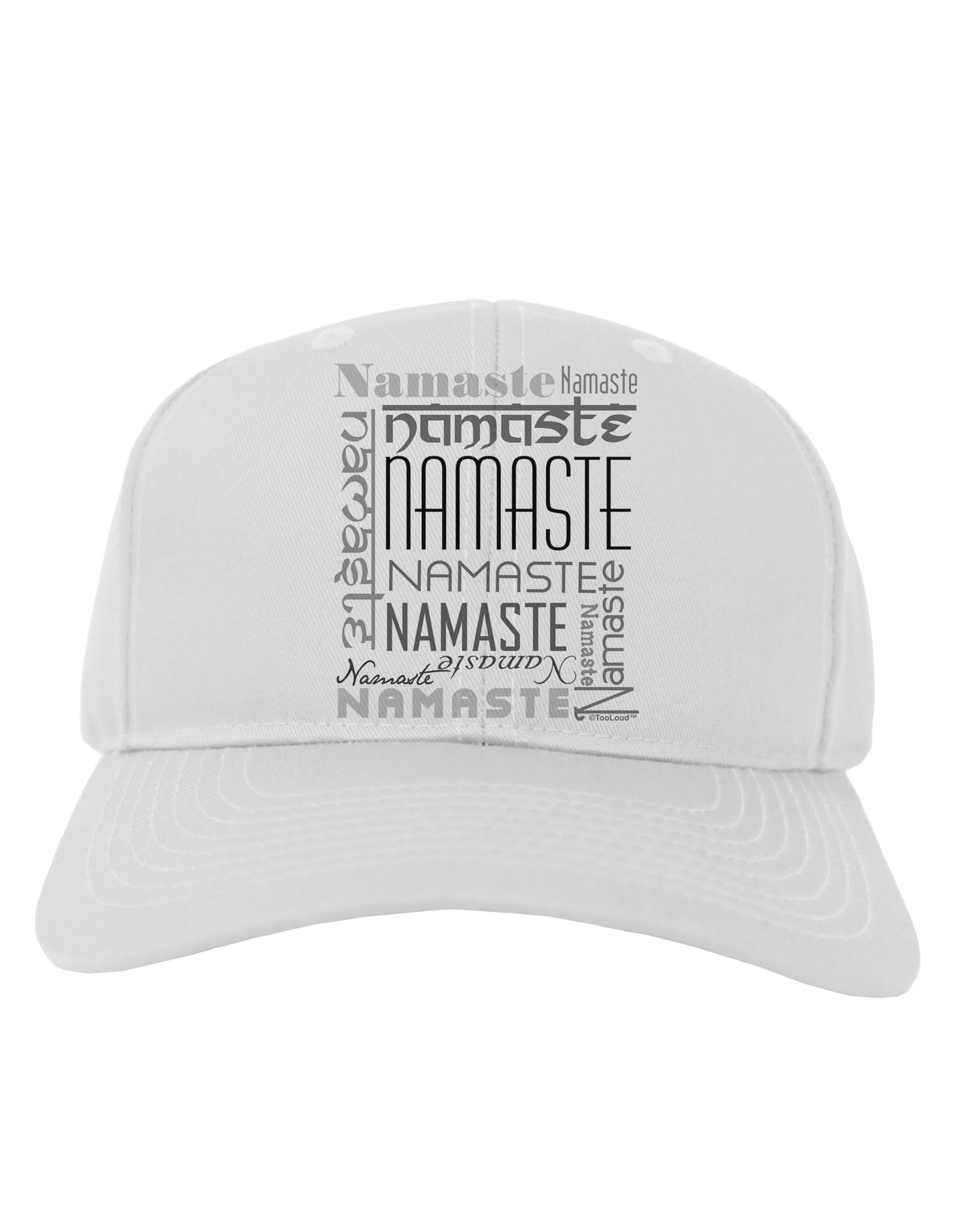 Namaste Rectangle Adult Baseball Cap Hat-Baseball Cap-TooLoud-White-One Size-Davson Sales