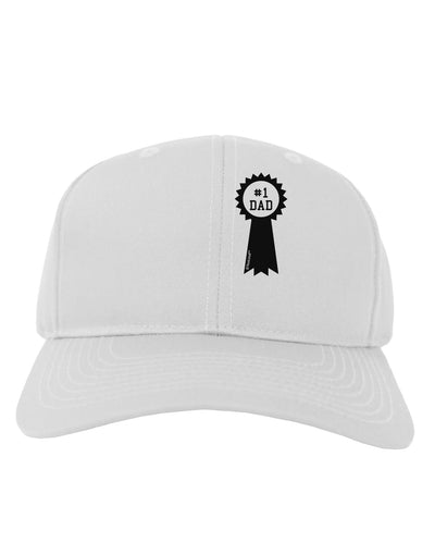 Number One Dad Award Ribbon Adult Baseball Cap Hat-Baseball Cap-TooLoud-White-One Size-Davson Sales