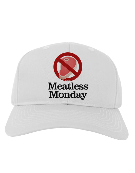 Meatless Monday Adult Baseball Cap Hat by TooLoud-Baseball Cap-TooLoud-White-One Size-Davson Sales