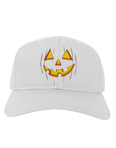 Halloween Glow Smiling Jack O Lantern Adult Baseball Cap Hat-Baseball Cap-TooLoud-White-One Size-Davson Sales