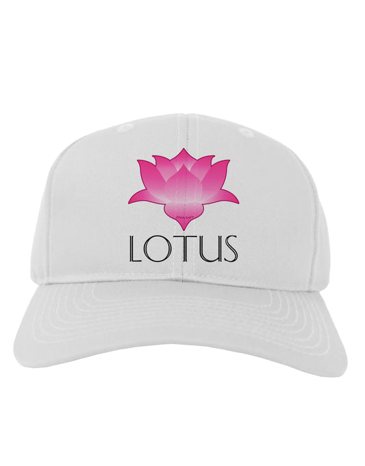 Lotus Flower Design Gradient - Text Adult Baseball Cap Hat by TooLoud-Baseball Cap-TooLoud-White-One Size-Davson Sales