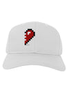 Couples Pixel Heart Design - Right Adult Baseball Cap Hat by TooLoud-Baseball Cap-TooLoud-White-One Size-Davson Sales