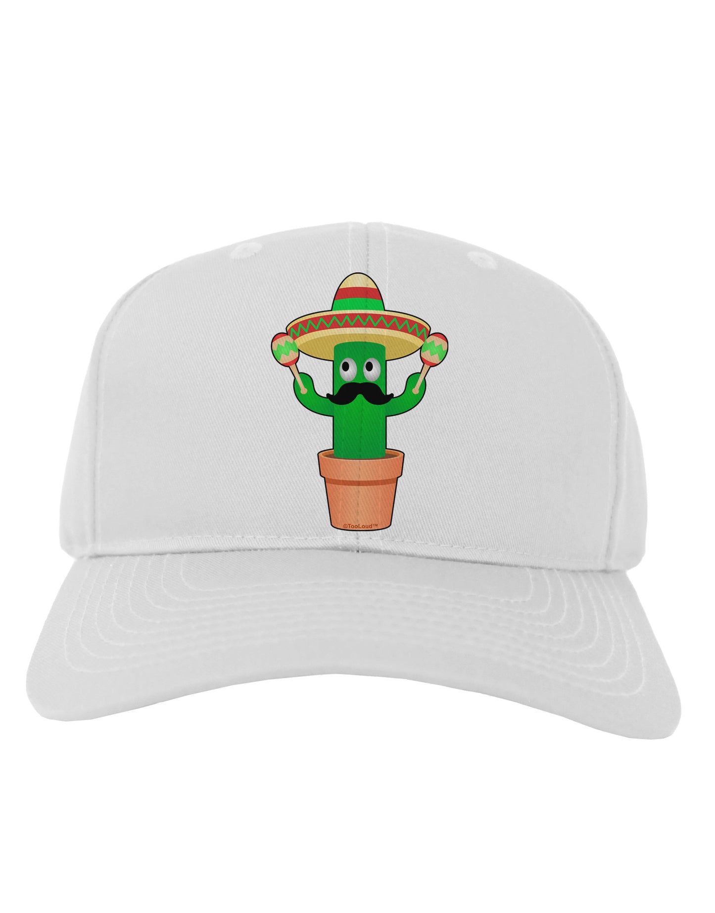 Fiesta Cactus Adult Baseball Cap Hat-Baseball Cap-TooLoud-White-One Size-Davson Sales