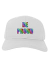 Be Proud Gay Pride - Rainbow Hearts Adult Baseball Cap Hat by TooLoud-Baseball Cap-TooLoud-White-One Size-Davson Sales