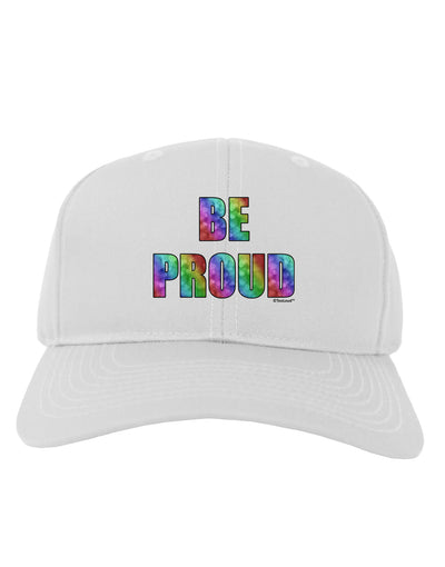 Be Proud Gay Pride - Rainbow Hearts Adult Baseball Cap Hat by TooLoud-Baseball Cap-TooLoud-White-One Size-Davson Sales