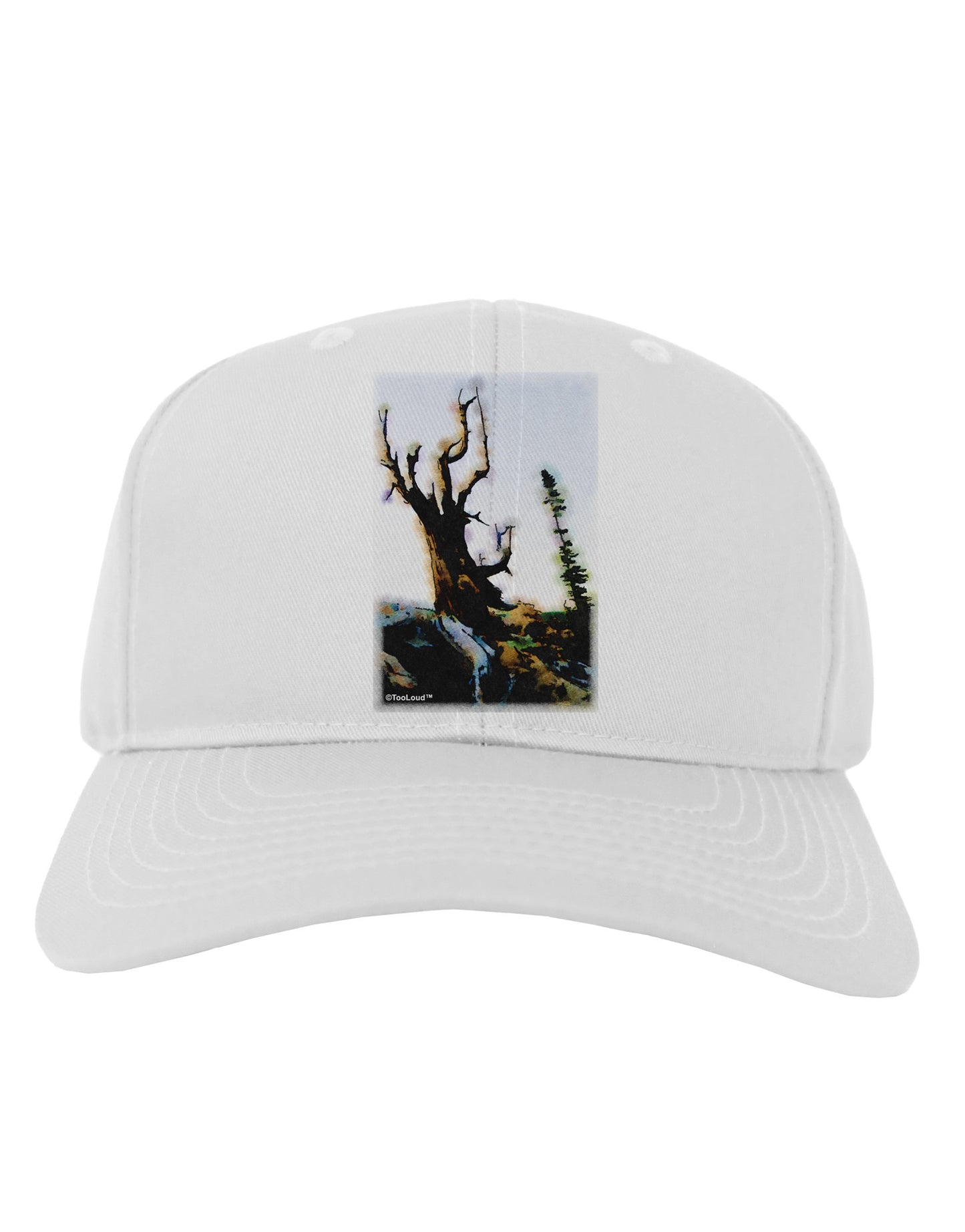 CO Mountain Scenery Watercolor Adult Baseball Cap Hat-Baseball Cap-TooLoud-White-One Size-Davson Sales