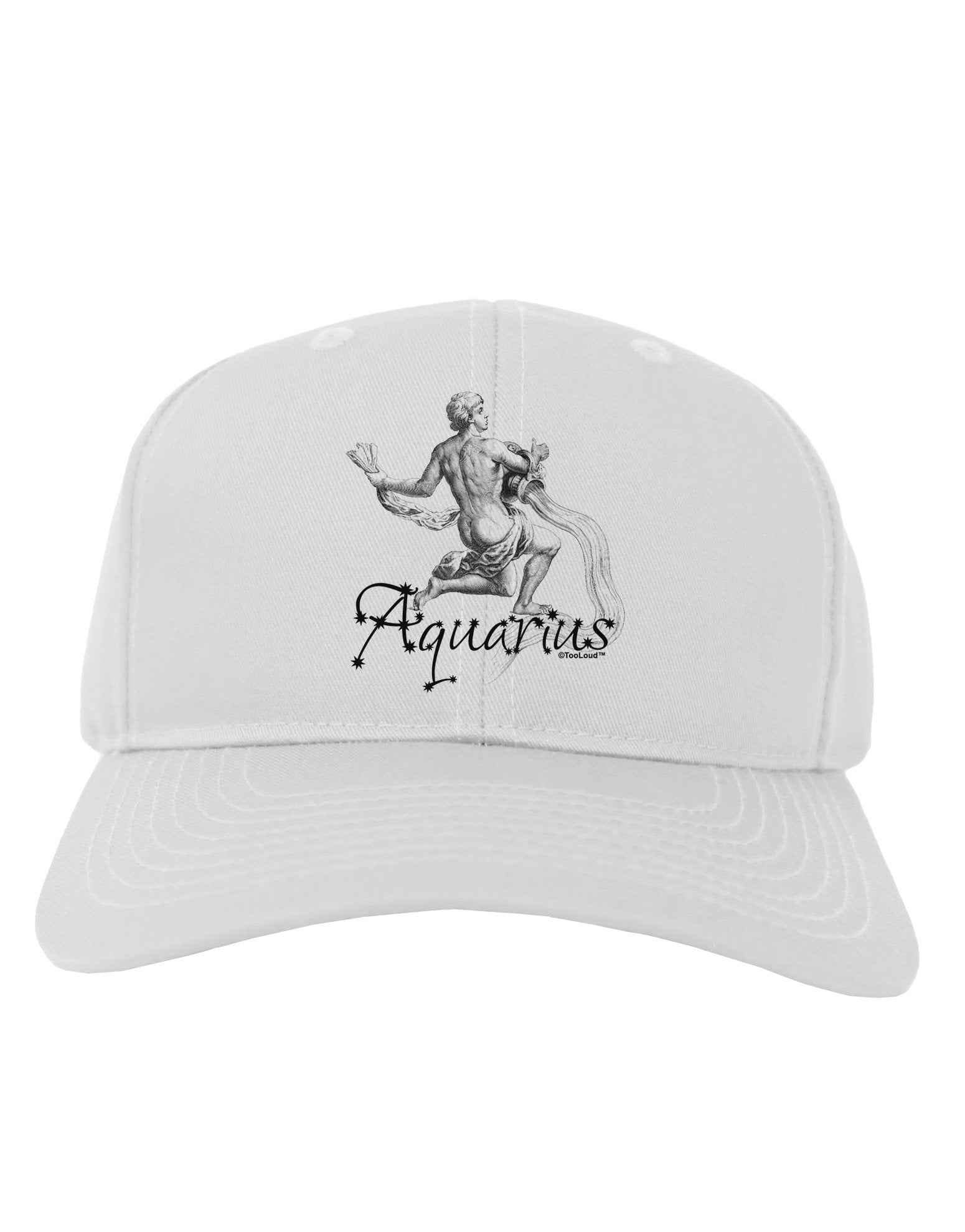Aquarius Illustration Adult Baseball Cap Hat-Baseball Cap-TooLoud-White-One Size-Davson Sales