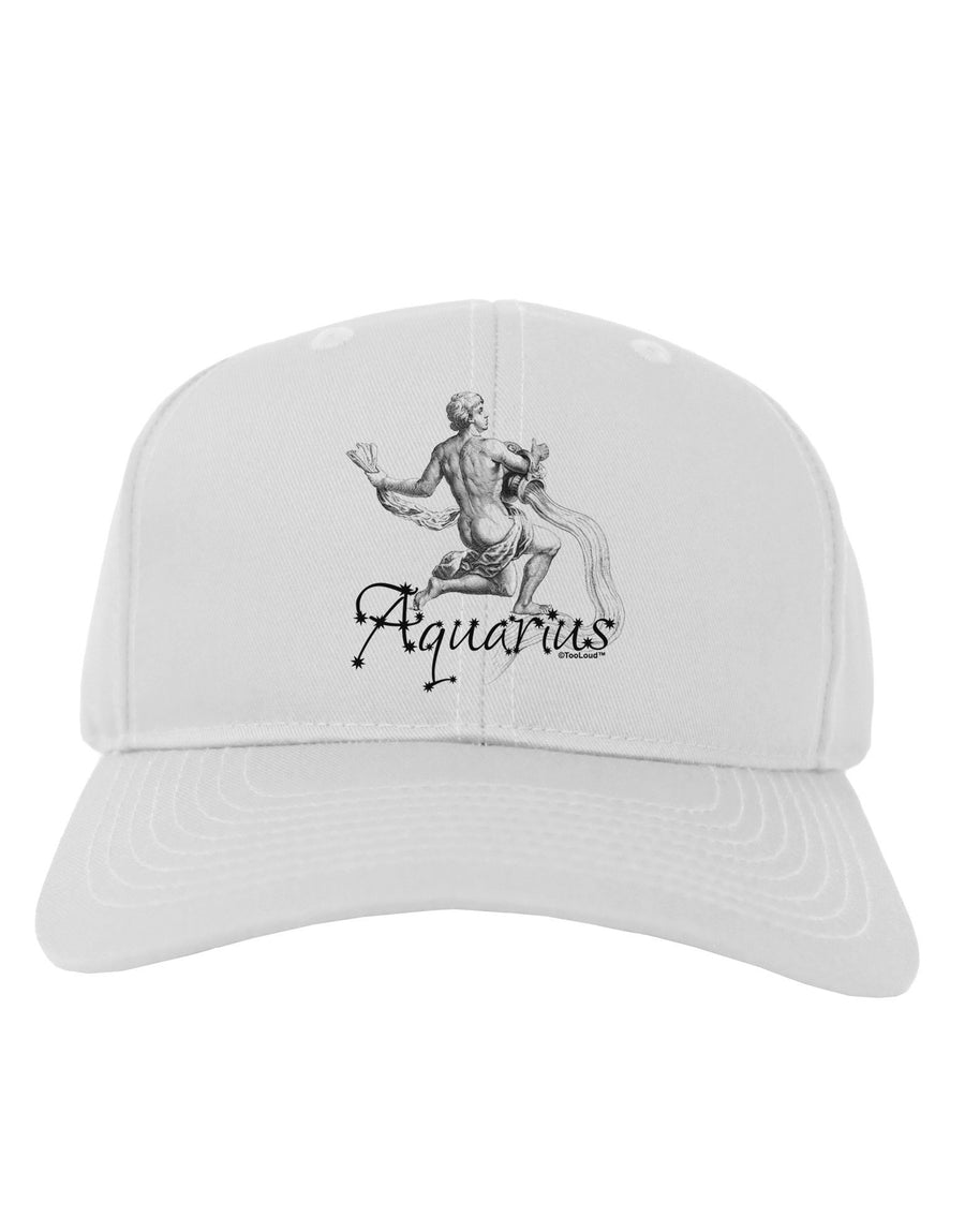 Aquarius Illustration Adult Baseball Cap Hat-Baseball Cap-TooLoud-White-One Size-Davson Sales