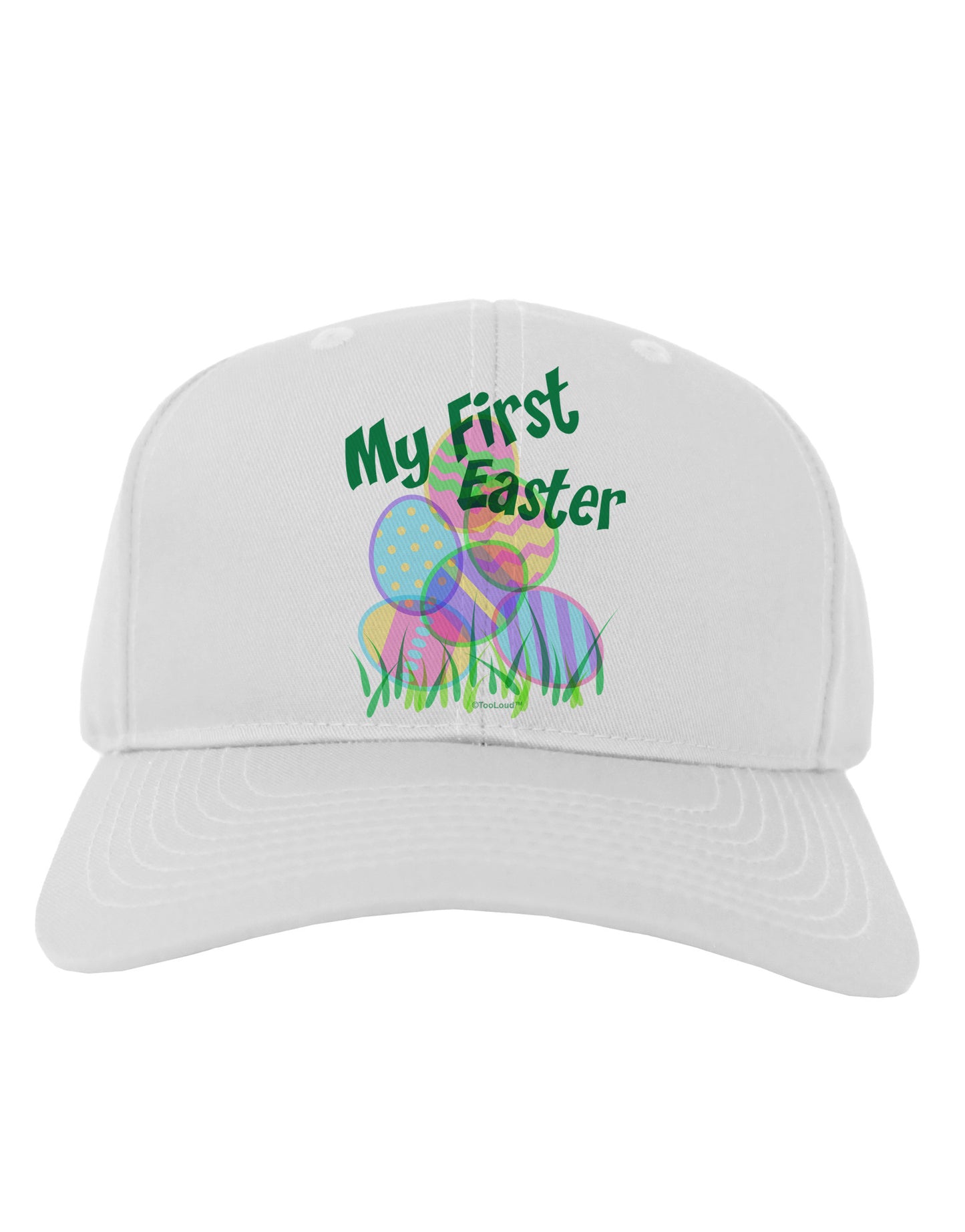 My First Easter Gel Look Print Adult Baseball Cap Hat-Baseball Cap-TooLoud-White-One Size-Davson Sales