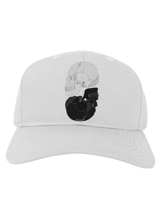 White And Black Inverted Skulls Adult Baseball Cap Hat by TooLoud-Baseball Cap-TooLoud-White-One Size-Davson Sales