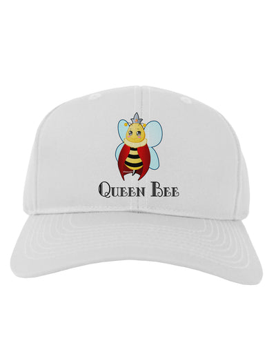 Queen Bee Text Adult Baseball Cap Hat-Baseball Cap-TooLoud-White-One Size-Davson Sales