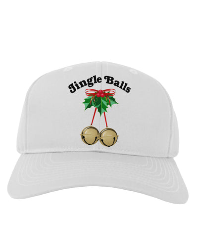 Jingle Balls with Text Adult Baseball Cap Hat-Baseball Cap-TooLoud-White-One Size-Davson Sales