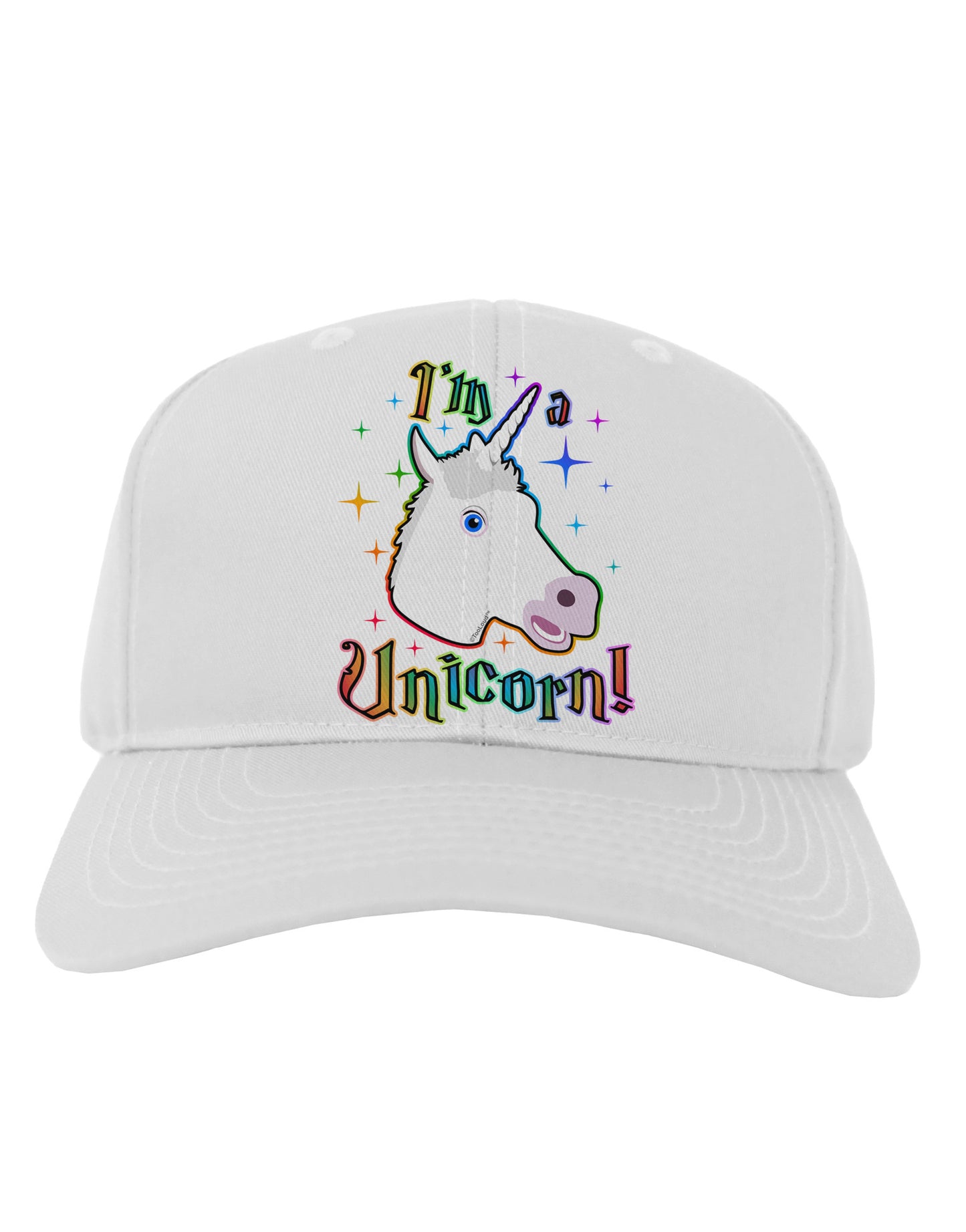 I'm a Unicorn Adult Baseball Cap Hat-Baseball Cap-TooLoud-White-One Size-Davson Sales
