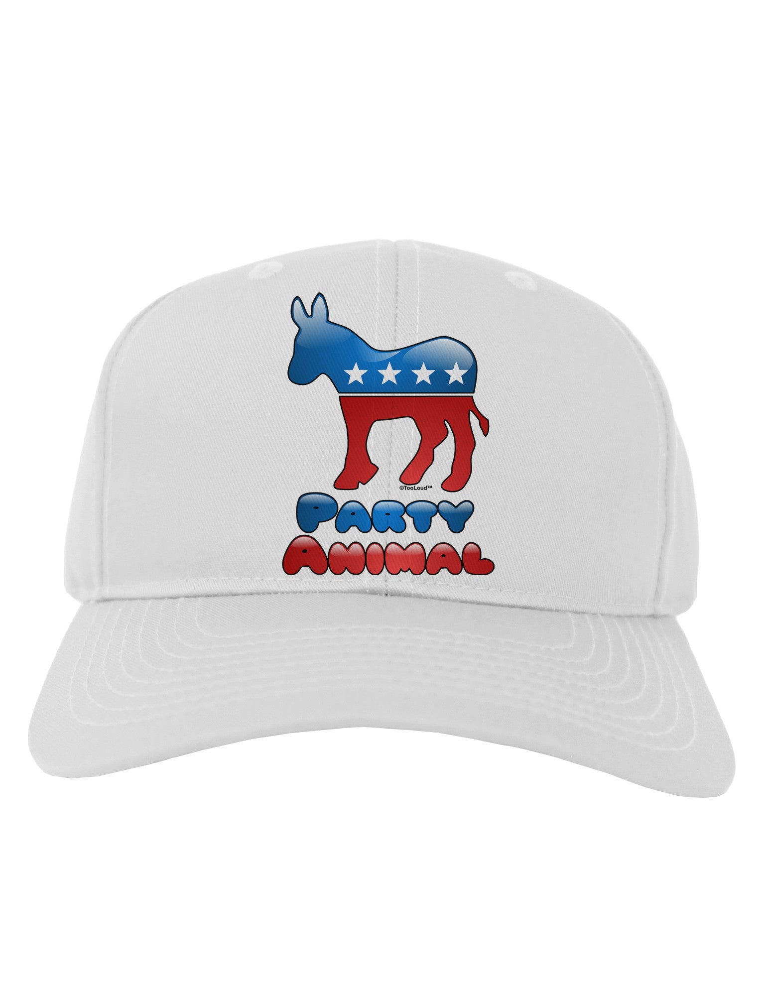 Democrat Party Animal Adult Baseball Cap Hat-Baseball Cap-TooLoud-White-One Size-Davson Sales